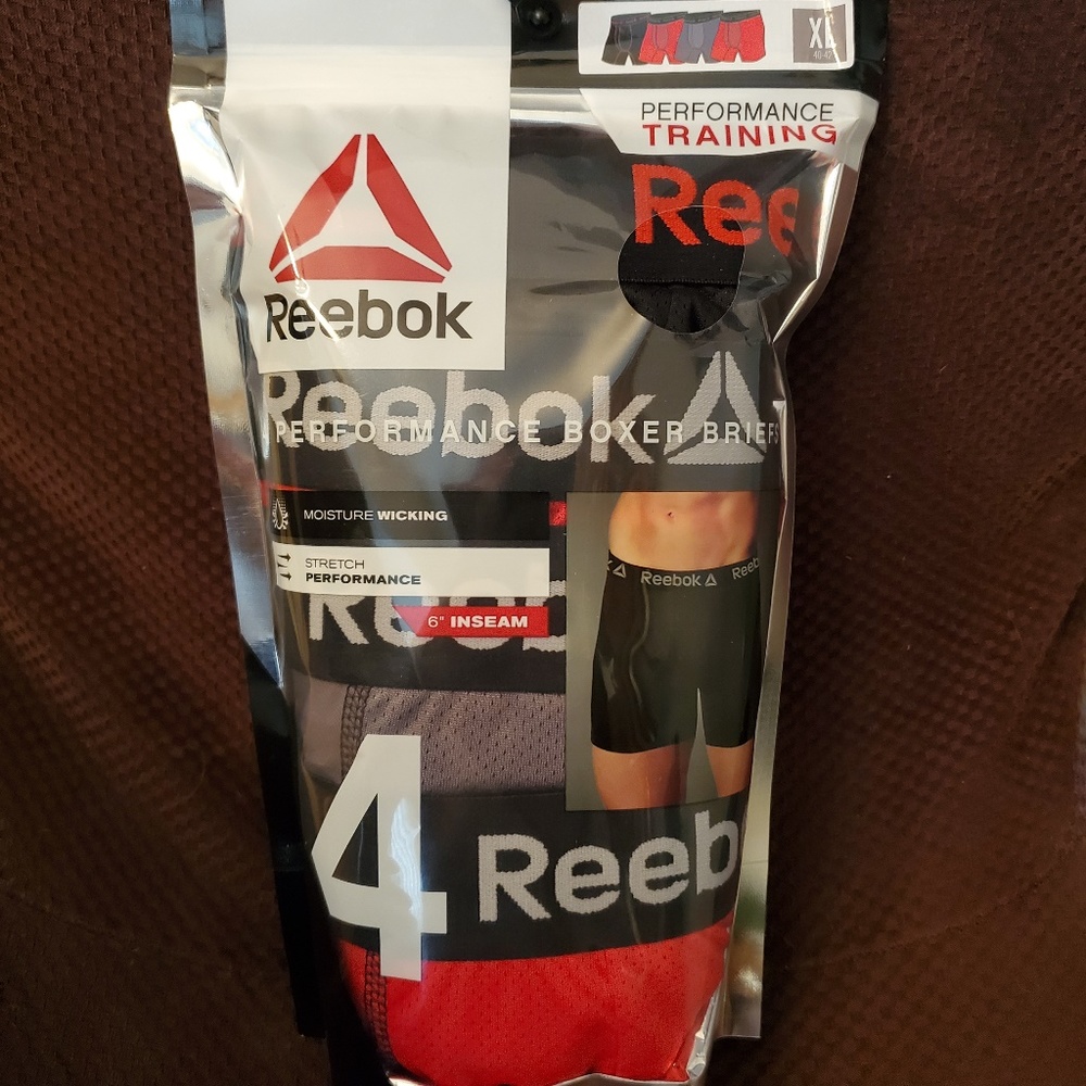 4 Pack Men's Reebok Boxer Briefs, Size XL NEW